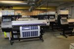 No less than 12 Mimaki printers are purring away in the production room to keep up with the increasing demand for stickers and printed promotional gifts.
